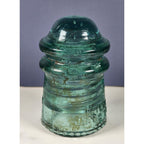 Vintage Hemingray No 9 Glass Insulator Aqua Patent May 2 1893