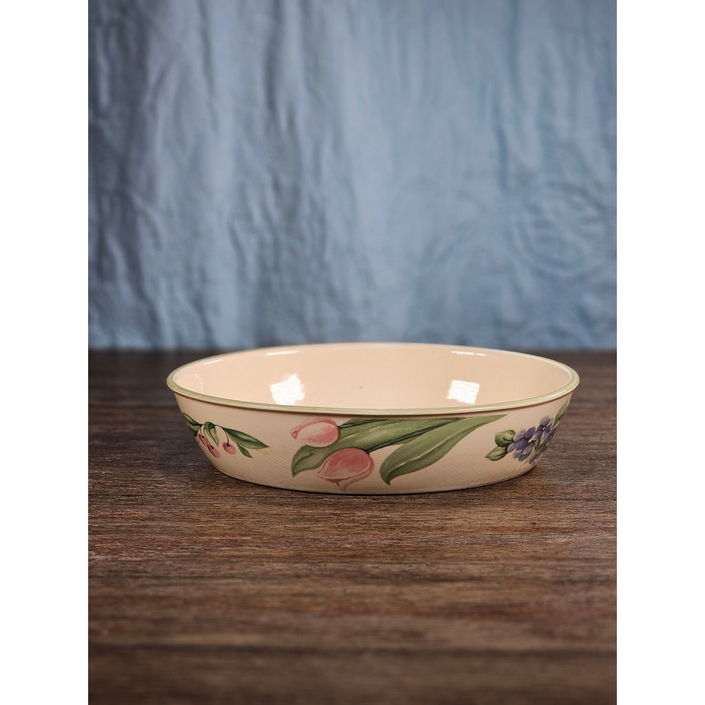 Vintage Pfaltzgraff Floral Oval Baking Dish Oven Microwave Safe USA