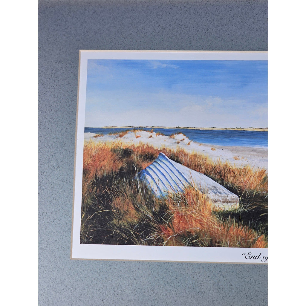 Framed Coastal Lighthouse Print End of Summer Lena Dennis Beach Art
