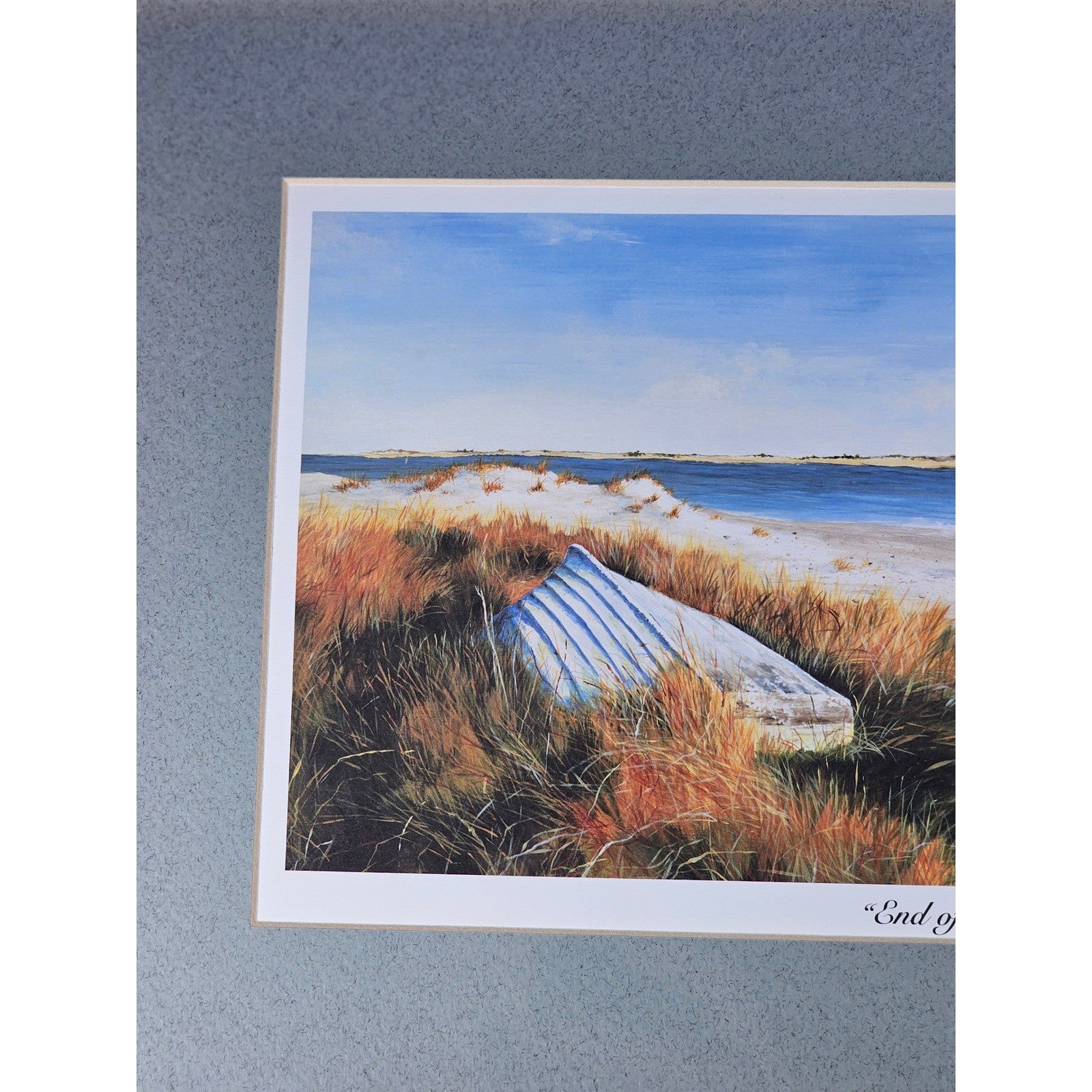 Framed Coastal Lighthouse Print End of Summer Lena Dennis Beach Art