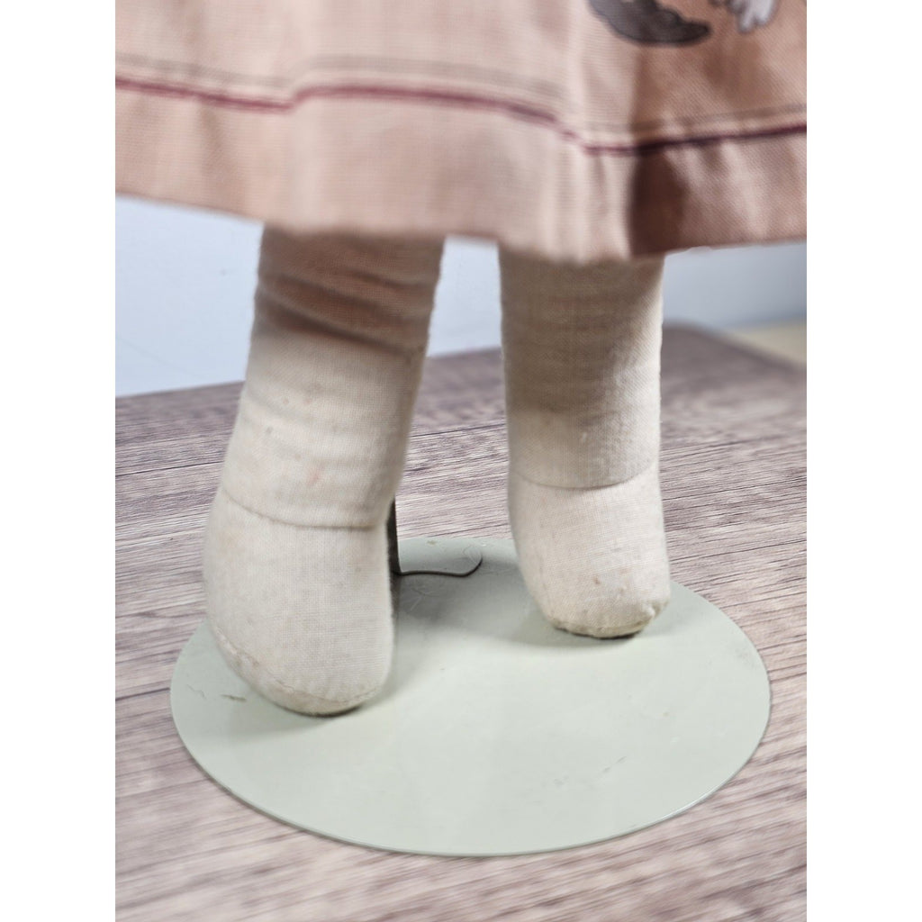Vintage 17" Handmade Cotton Girl Doll