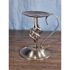 Vintage Bradford Exchange Solid Brass Candle Holder Twisted Stem Design