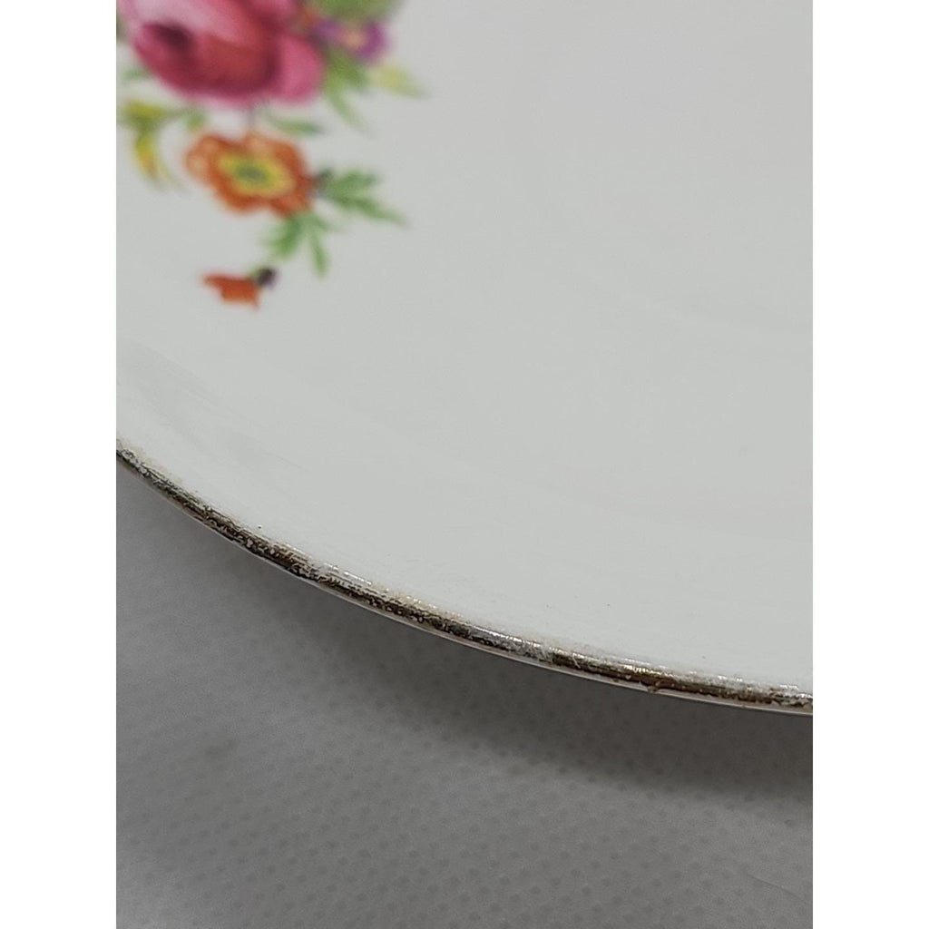 Vintage Clare Bone China Saucer Floral Gold Rim England 5.5