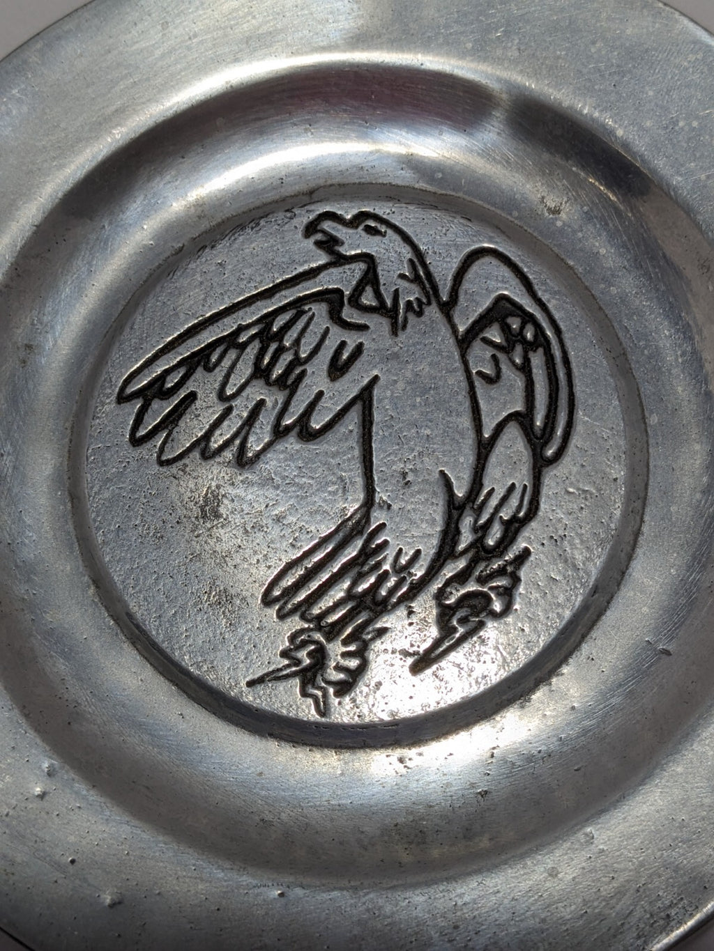 Pewtarex “Eagle Series #2” 1977 Pewter Plate CH Hardware Vintage Embossed Eagle