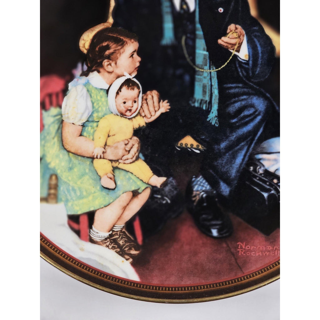 Norman Rockwell Tender Loving Care Knowles Plate 1988 Limited Edition