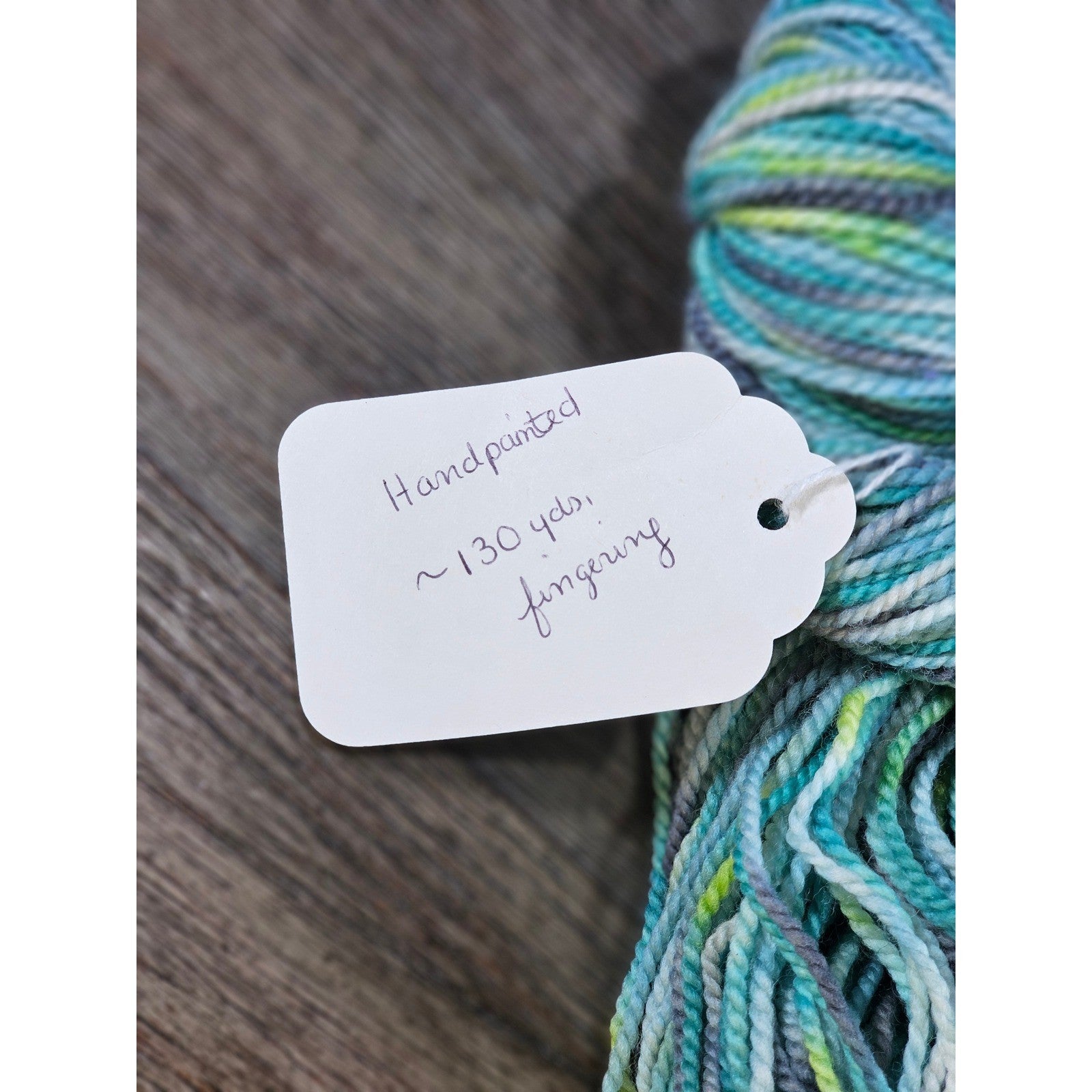 Handpainted Superwash Wool Yarn – Lagoon – ~130 Yards – Fingering Weight