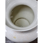 Vintage White Crackle Glaze Vase 12.5in Farmhouse Display