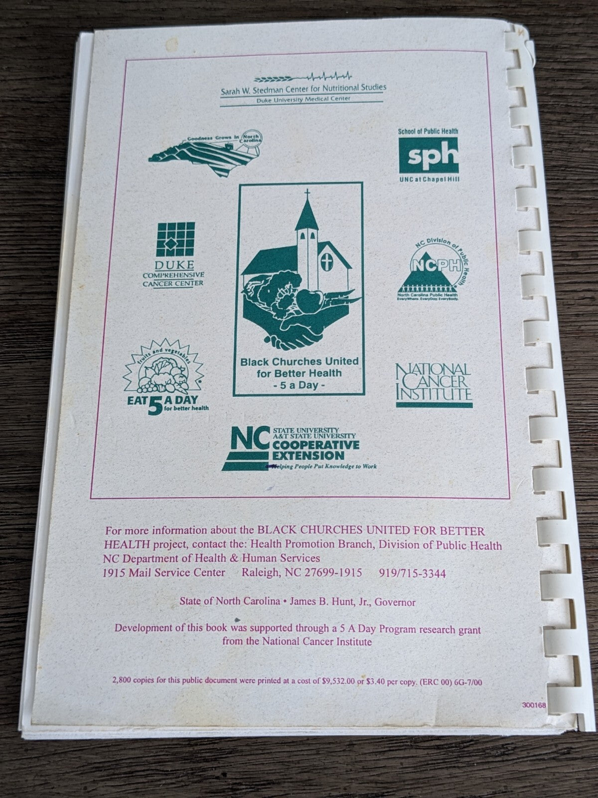 A Taste of 5 a Day – Black Churches United for Better Health Cookbook (1998)