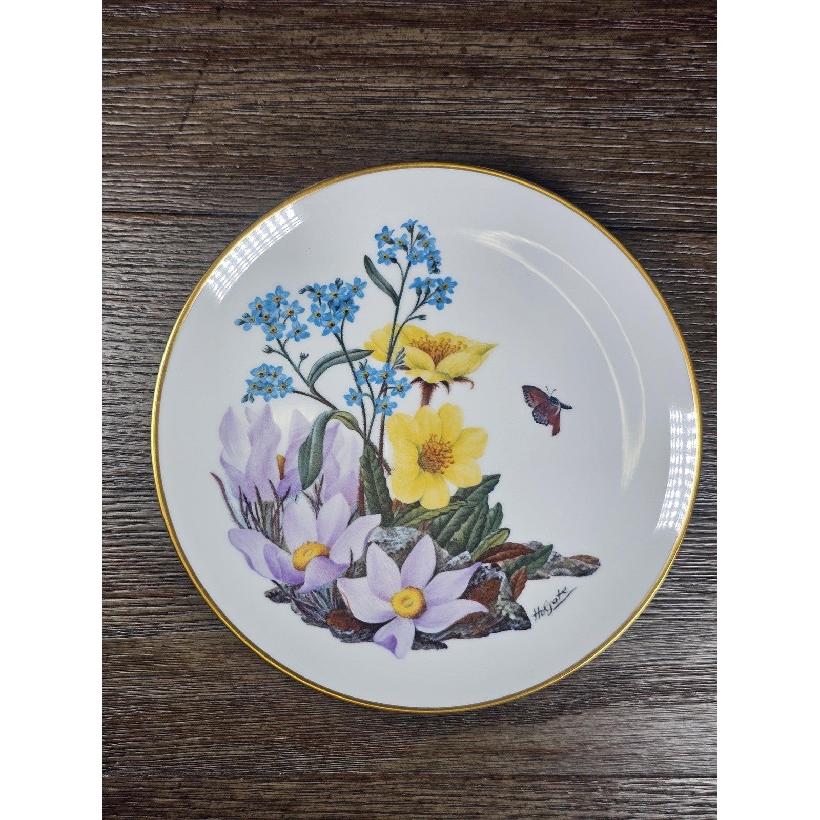 1978 Alaskan Wildflowers Plate Franklin Porcelain Sierra Club