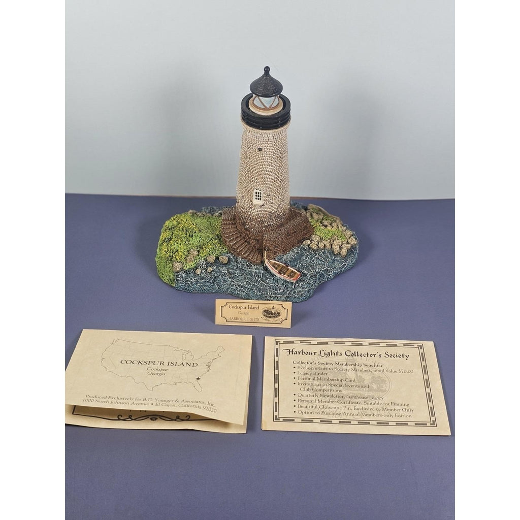 Harbour Lights Cockspur Island Lighthouse #508 w/ COA 1998