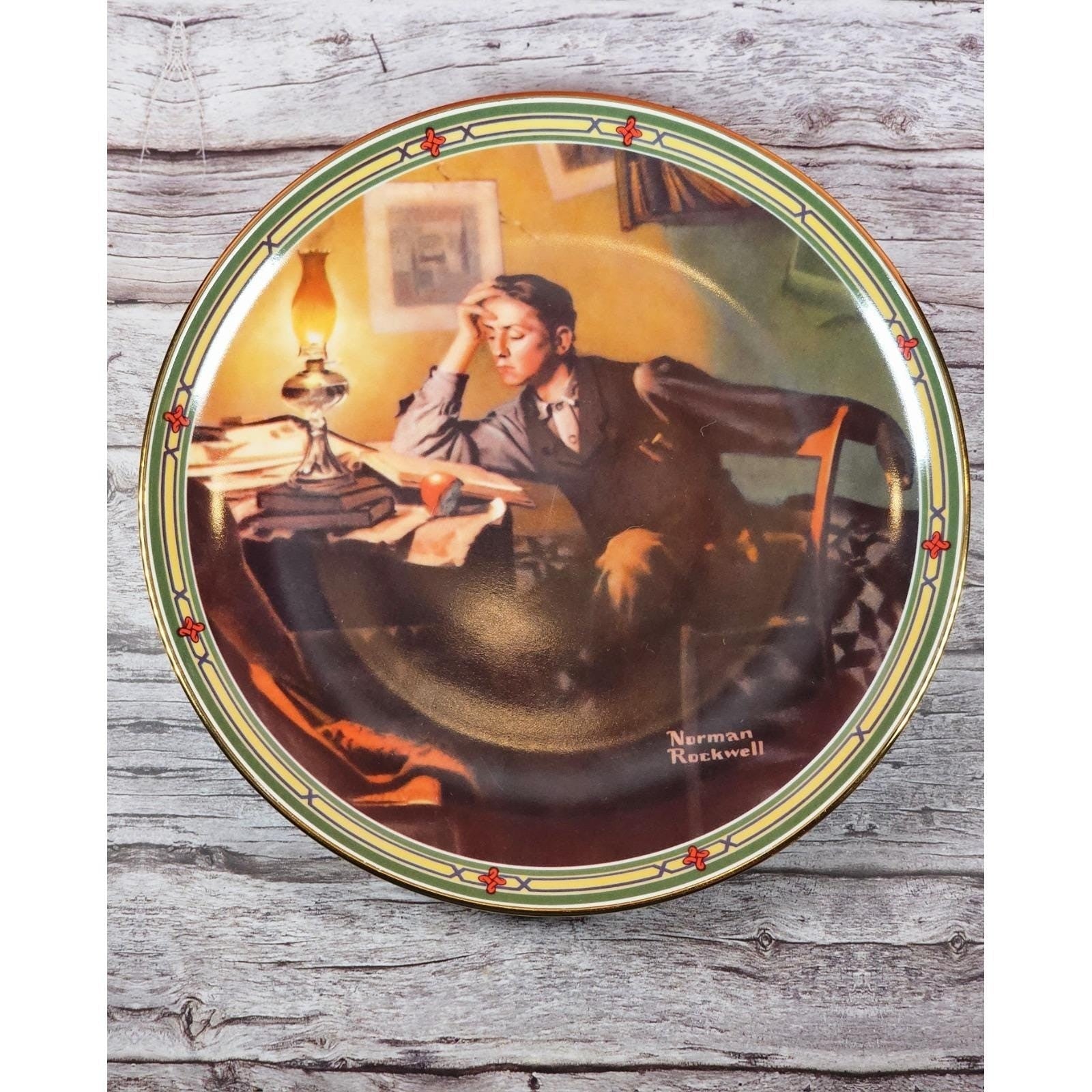 Vintage Norman Rockwell A Young Mans Dream Decorative Collector Plate