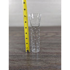 Vintage Clear Art Glass Bud Vase Applied Polka Dots 7 Inch