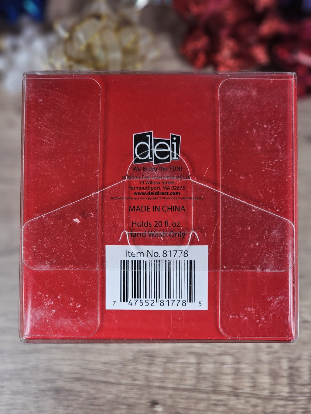 Santa Sayings Stemless Wine Glass Red 20 Fl Oz