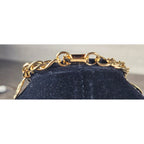 Vintage Gold Tone Religious Charm Bracelet Cross Medal Coin