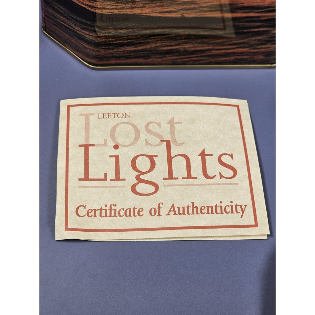 Lefton Lost Lights Bishop & Clerks Lighthouse w/ Box COA