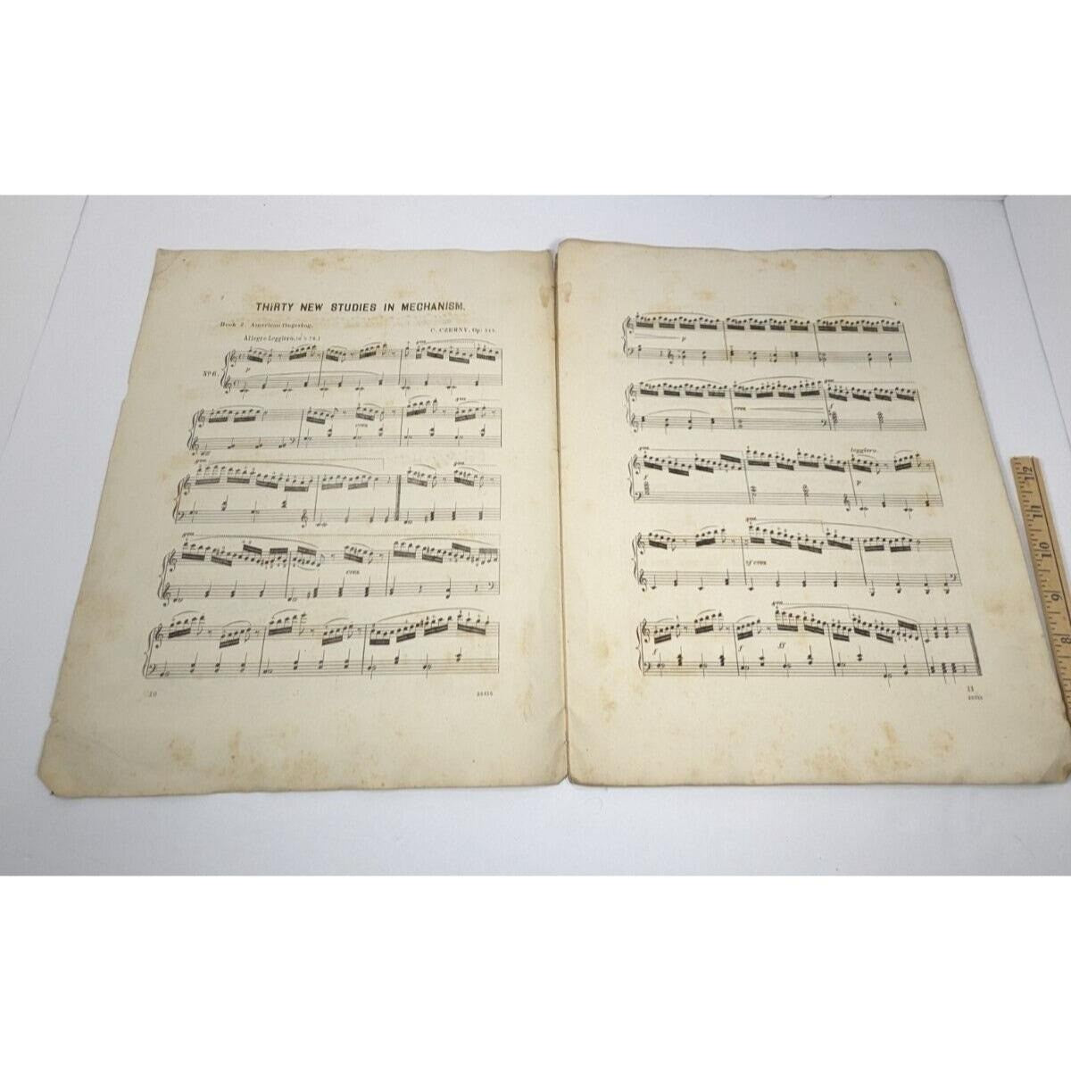 Czerny Op 849 Piano Etudes Book Oliver Ditson Sheet Music