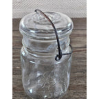 Vintage Ball Ideal Mason Jar 1 Pint Wire Bail Lid 5x3 Glass Jar