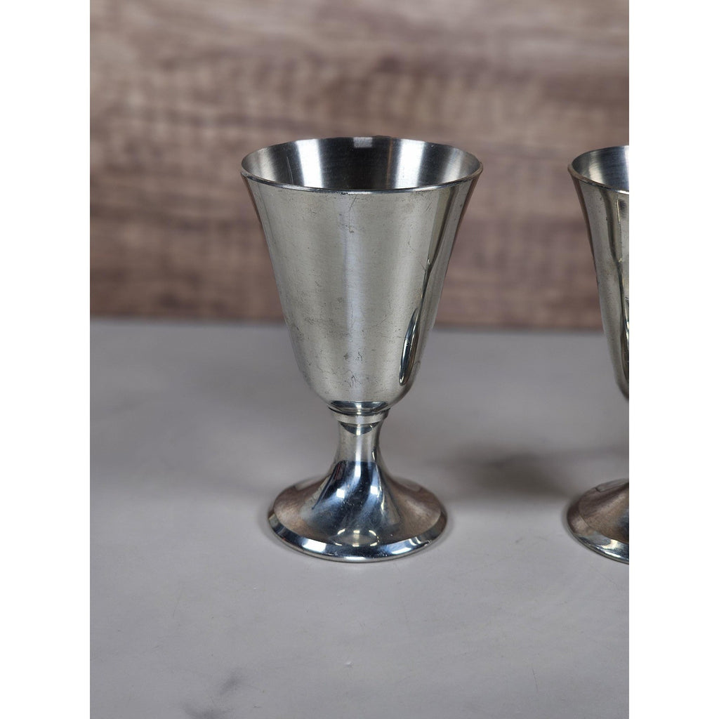 Kirk Stieff Pewter P105 Goblets Set of 2 Vintage Pewter Cups