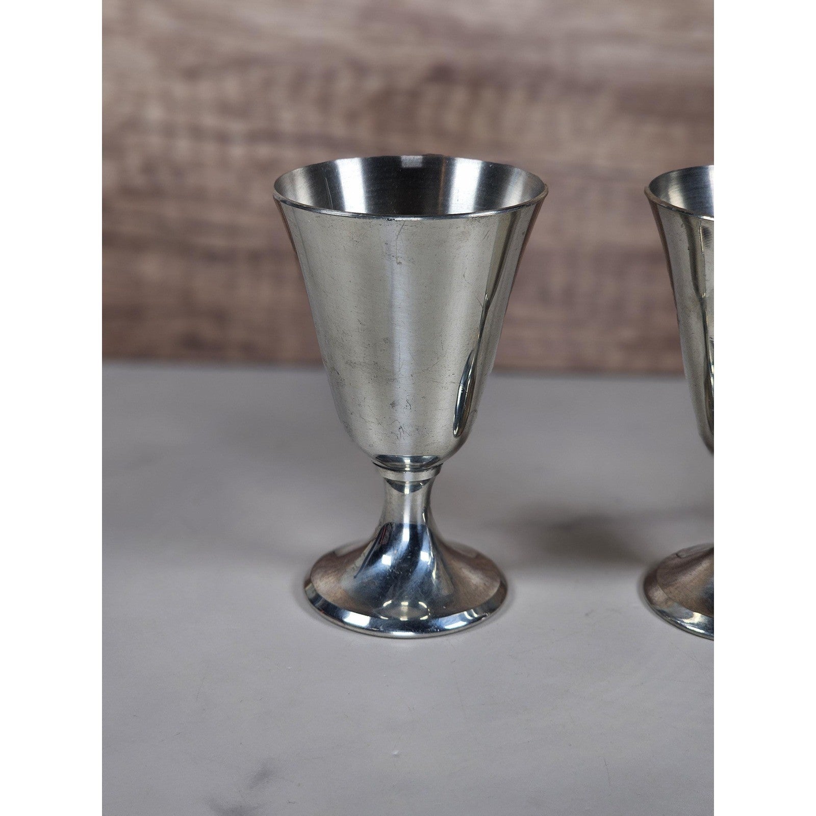 Kirk Stieff Pewter P105 Goblets Set of 2 Vintage Pewter Cups
