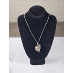 Vintage Harmony Ball Necklace Jingle Pendant Silver Tone