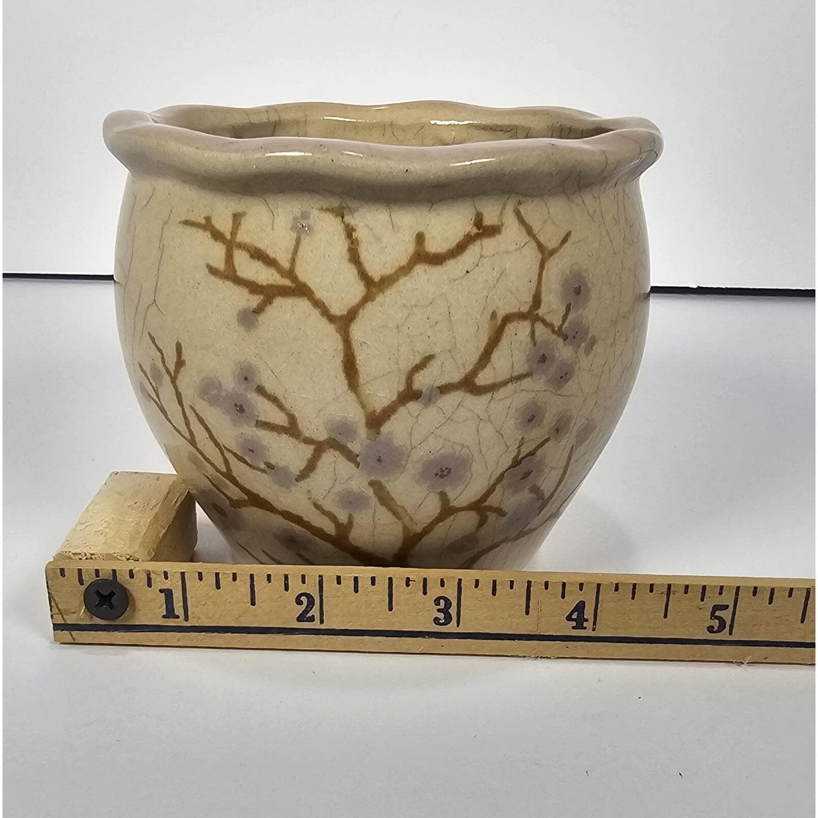 Vintage Cherry Blossom Porcelain Vase Small Floral