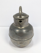 Vintage Rogers Solid Pewter Coffee Pot – Mid-Century Rattan-Handled #1172