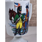 Vintage Fred Roberts Colonial Soldiers Mug Revolutionary War Footed Cup