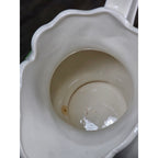 Vintage Ceramic Pitcher with Grape Design | White Pottery Vase Creamer