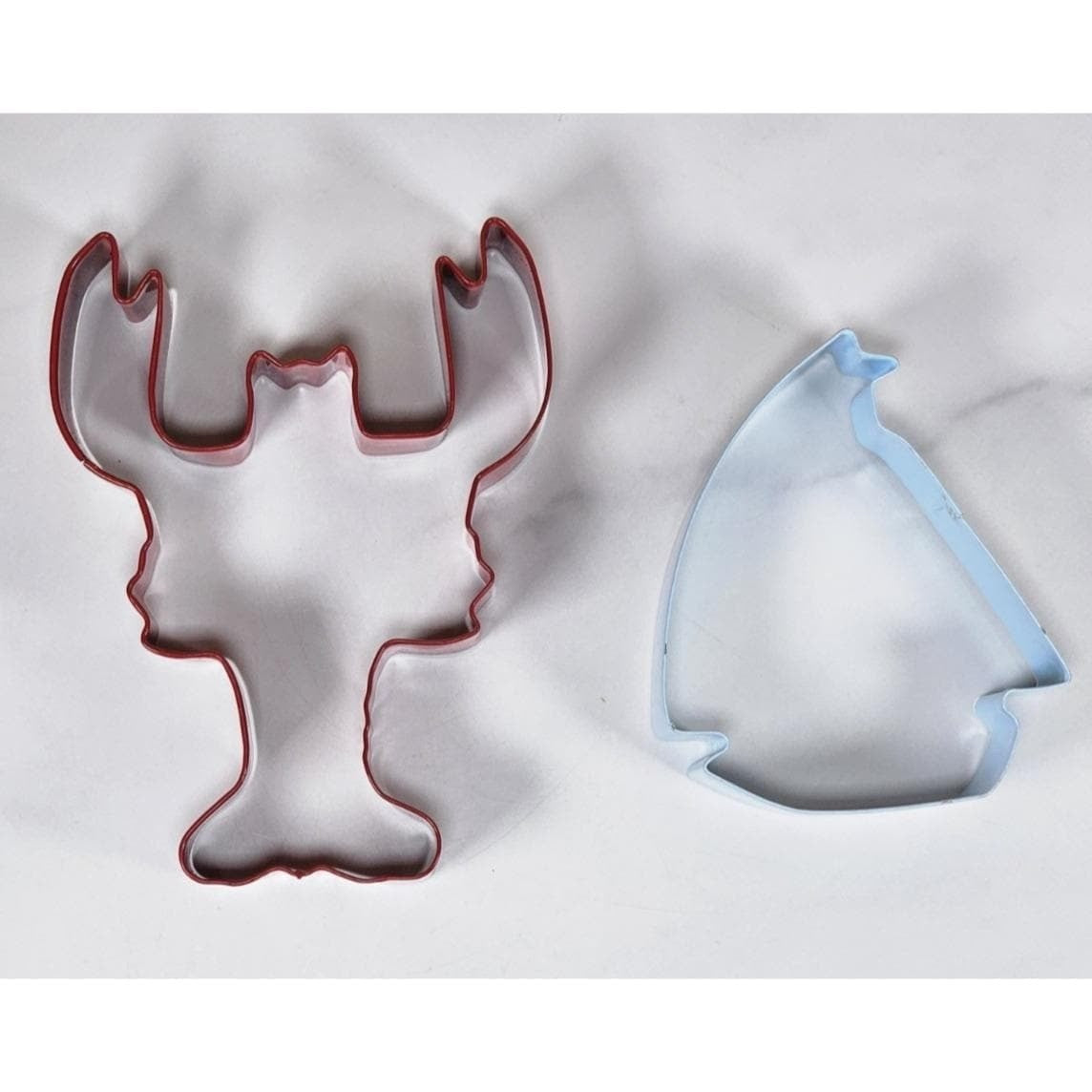Nautical Cookie Cutter Set Lobster Sailboat Coastal Baking Decor Vintage Style