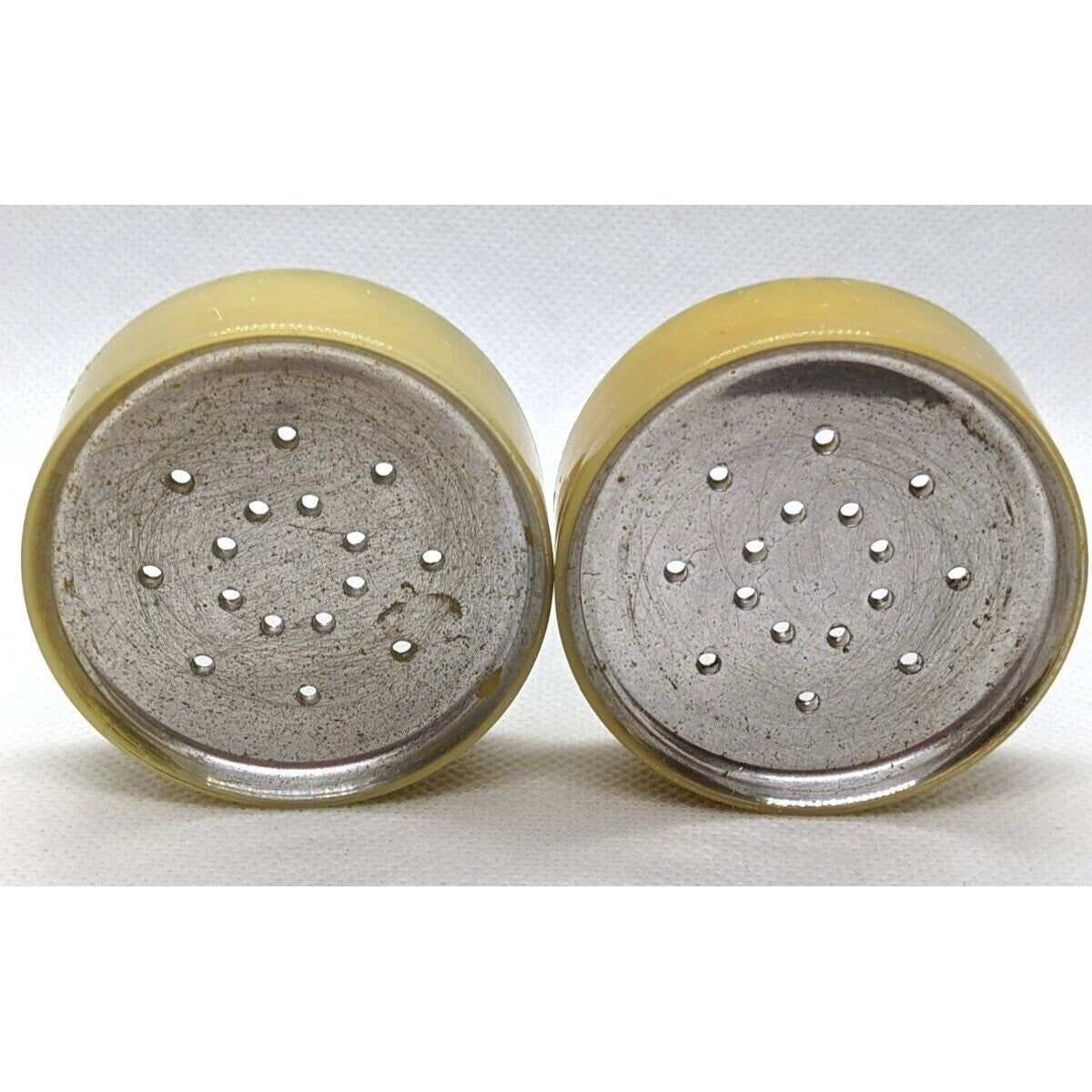 Vintage Walt Disney Mickey & Minnie Mouse Salt & Pepper Glass Shaker Set