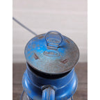 Vintage Dietz Air Pilot Lantern Blue Kerosene Oil Lamp 13.5" Tall