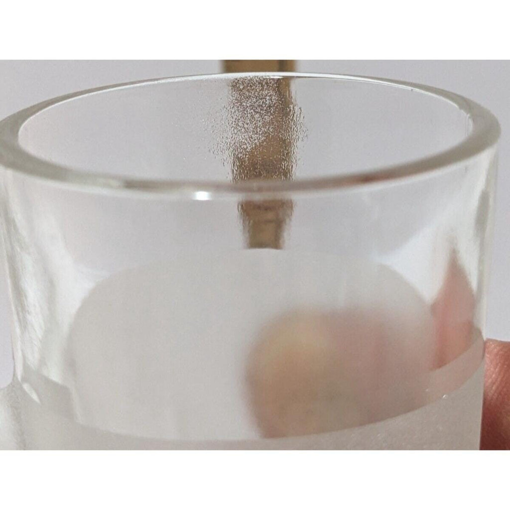 Vintage Frosted Espresso Shot Glasses With Handles Set of 2