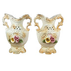 Vintage 1940s Chase Japan Floral Vase Pair