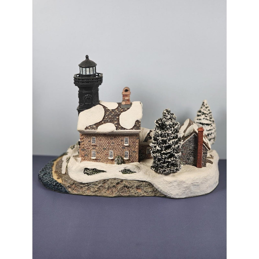 Harbour Lights Old Field Point Lighthouse Christmas COA