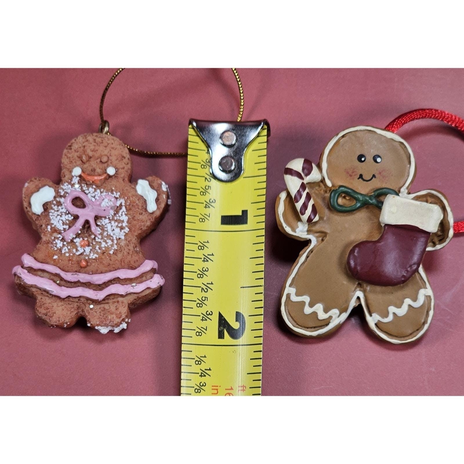 Vintage Gingerbread Christmas Tree Ornaments Holiday Decor 2"