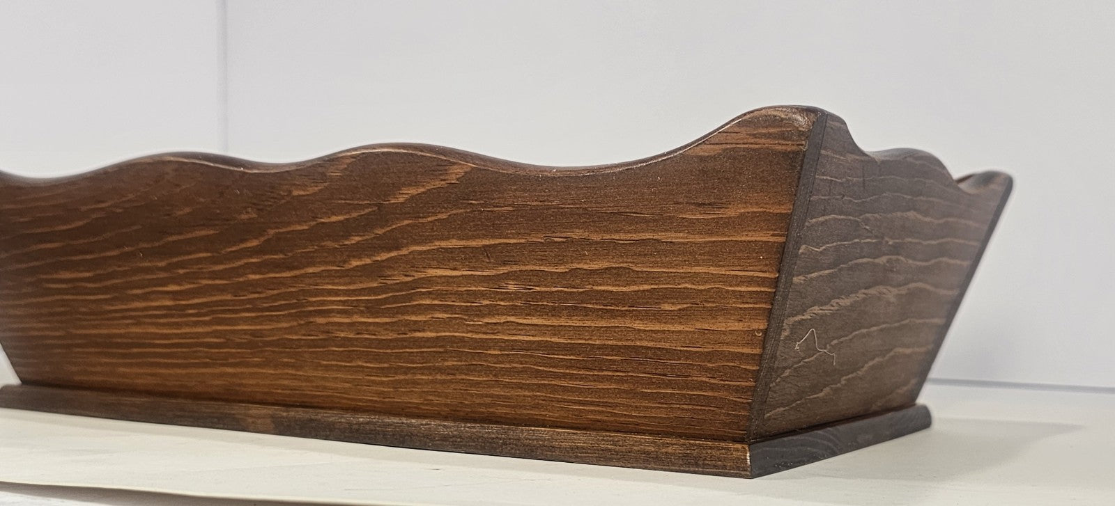 VTG 1970s Solid Wood Bread Warming Basket