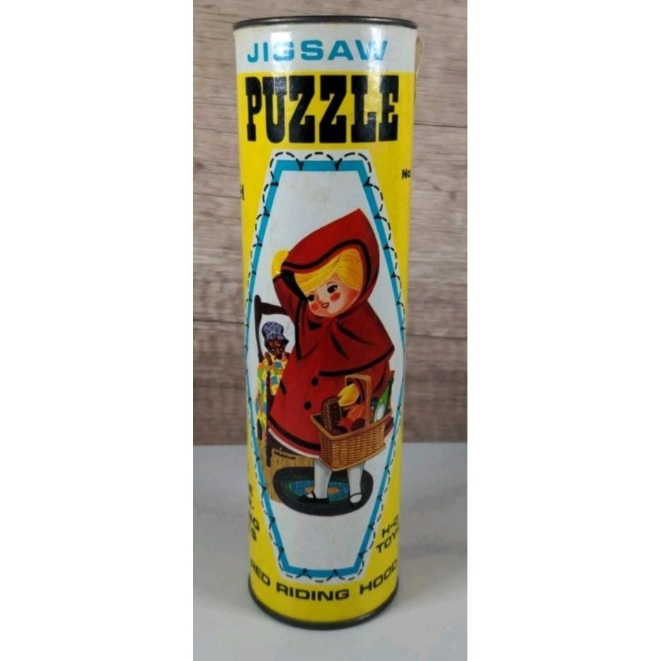 Vintage Little Red Riding Hood Puzzle Harrett Gilmar Tube 50pc