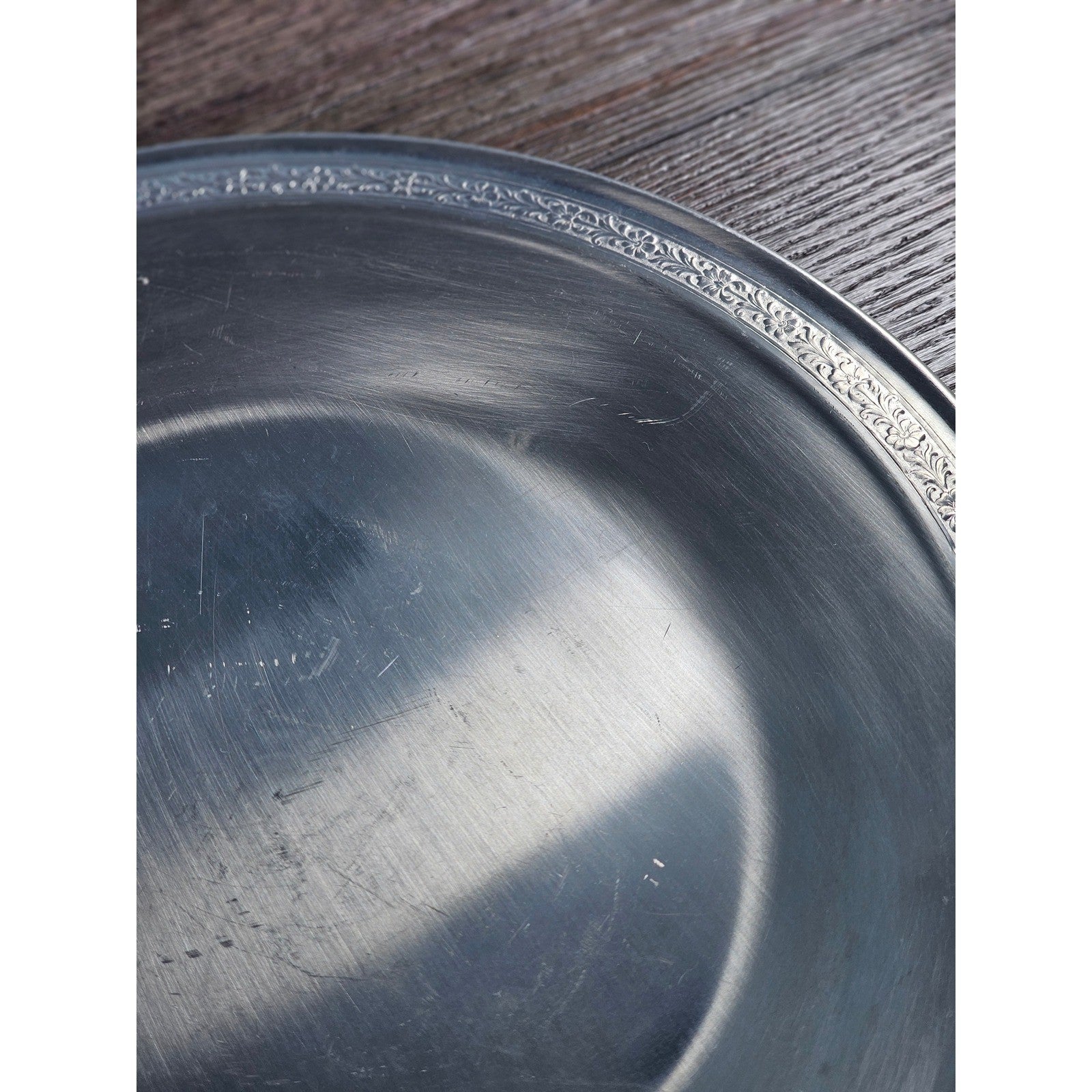 Vintage Towle Newburyport Pewter Bowl 10 Inch Floral Rim Serving Dish