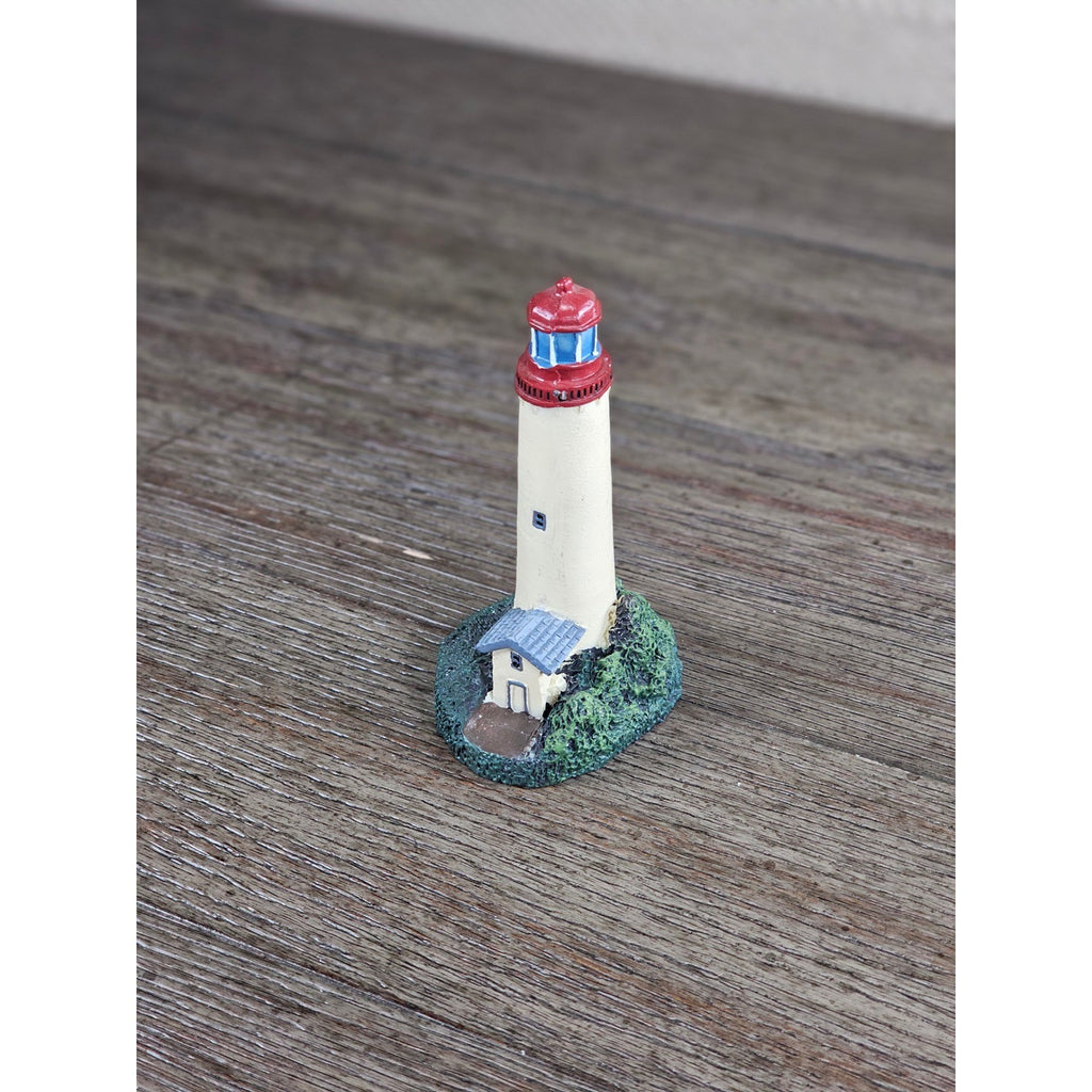 Mini Resin Lighthouse Figurine Coastal Nautical Decor Small Lighthouse