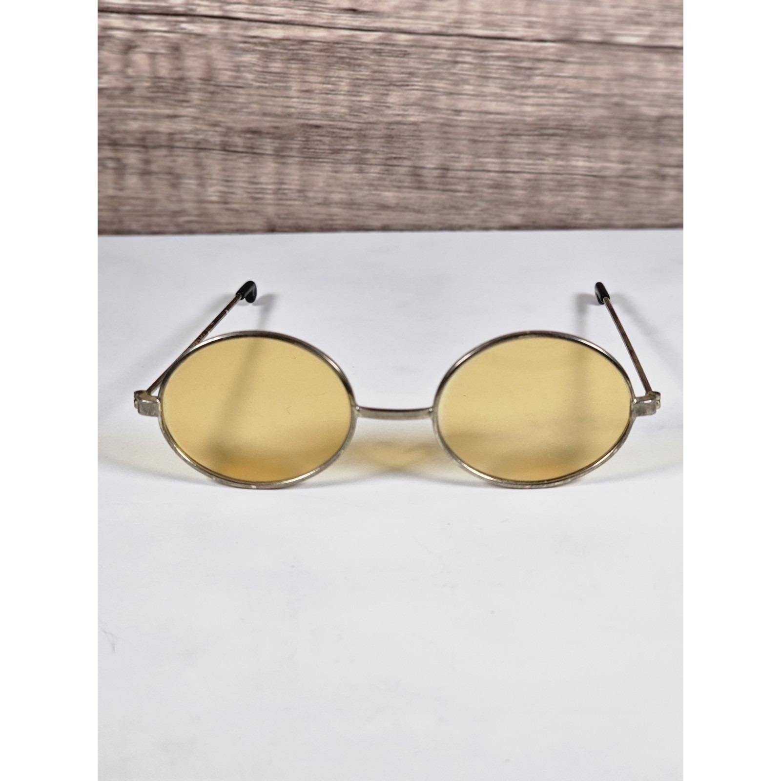 Vintage Teddy Bear Glasses Miniature Gold Wire Rim Eyeglasses Plush Display