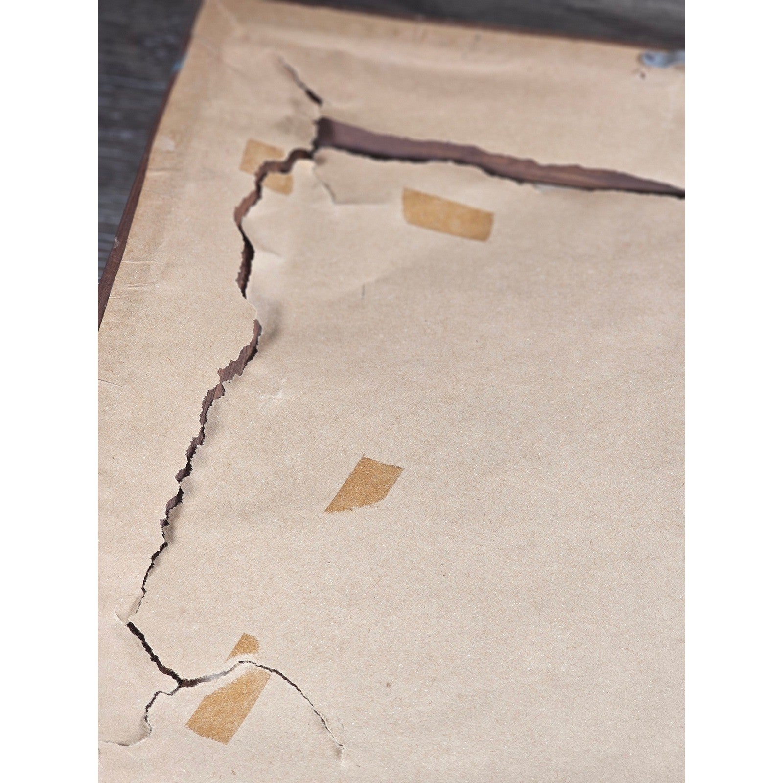 Vintage Framed Winter Landscape Print Signed, Rustic Wood Frame 14x13