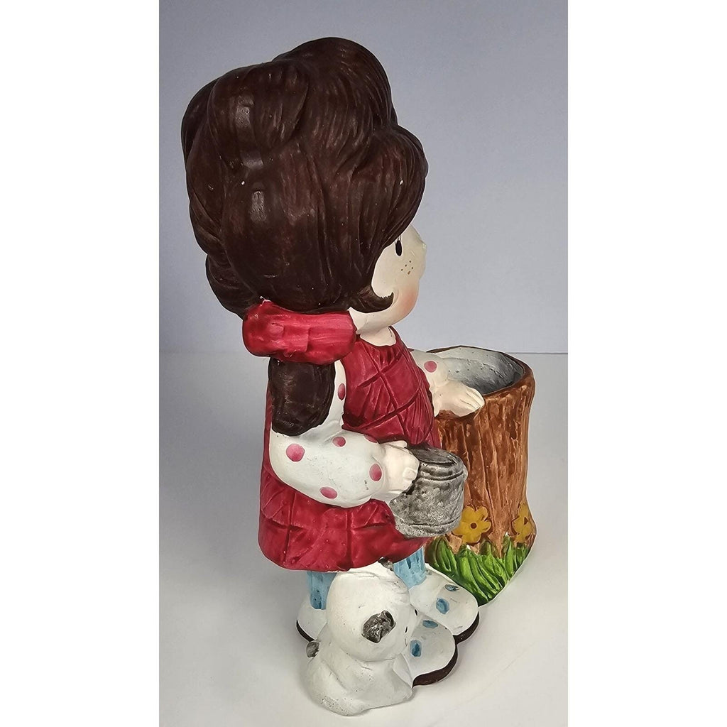 Gentle Treasures Girl Cat Figurine Ceramic Vintage 7x5