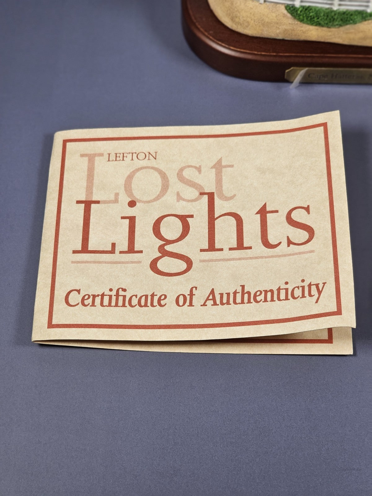 Lefton Lost Lights Cape Hatteras 1854 Lighthouse Figurine With Box & Certificate