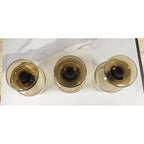 Libbey Tawny Accent Wine Glasses Set of 3 Smokey Amber