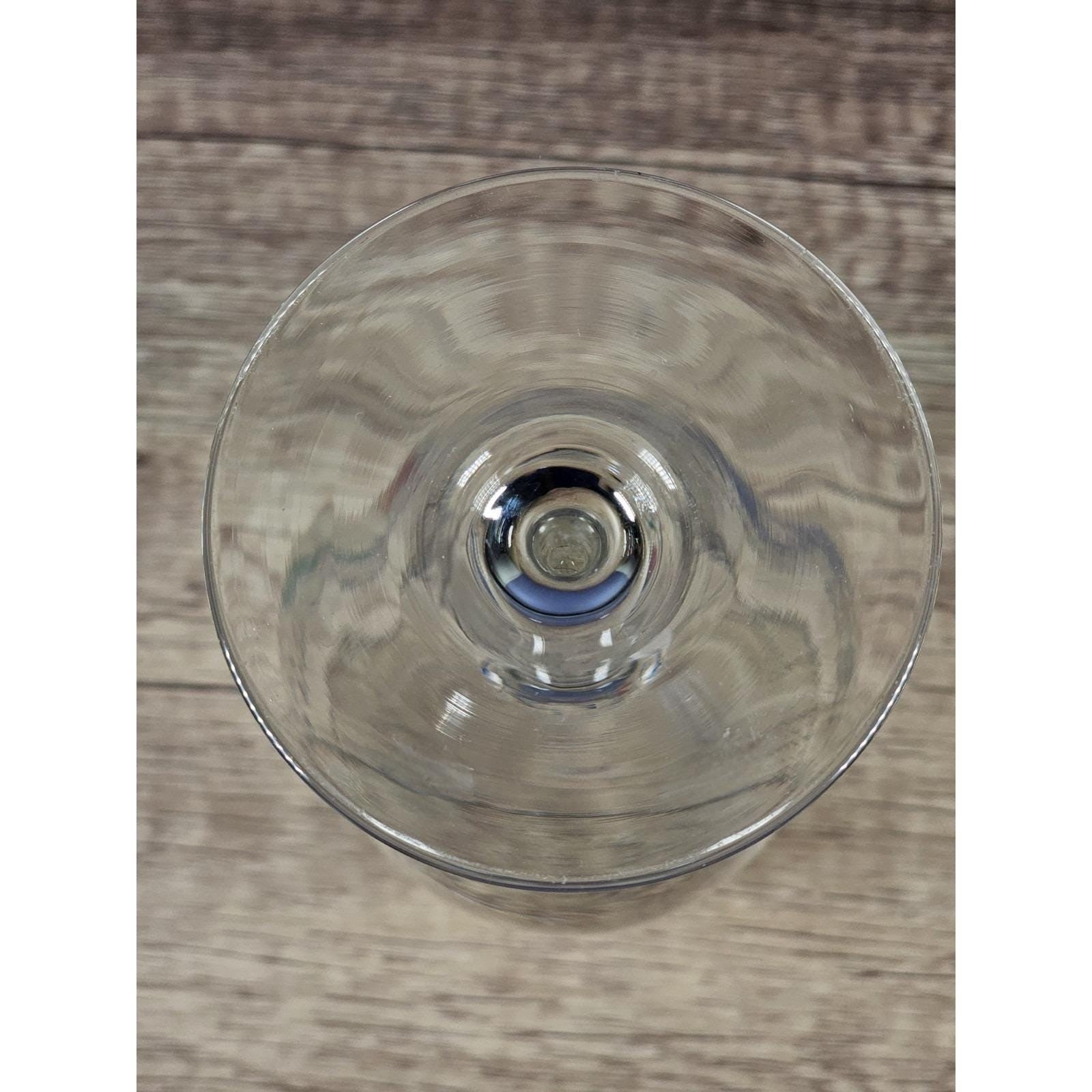Lenox Floral Wine Goblet Poppy Blue Glass 10 oz Stemware