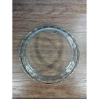 Vintage Pyrex Clear Glass Pie Dish with Blue Dot Rim 11 Inch
