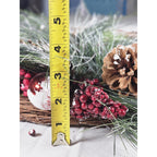 Rustic Red Truck Christmas Wreath Pinecones Berries Farmhouse Holiday Decor