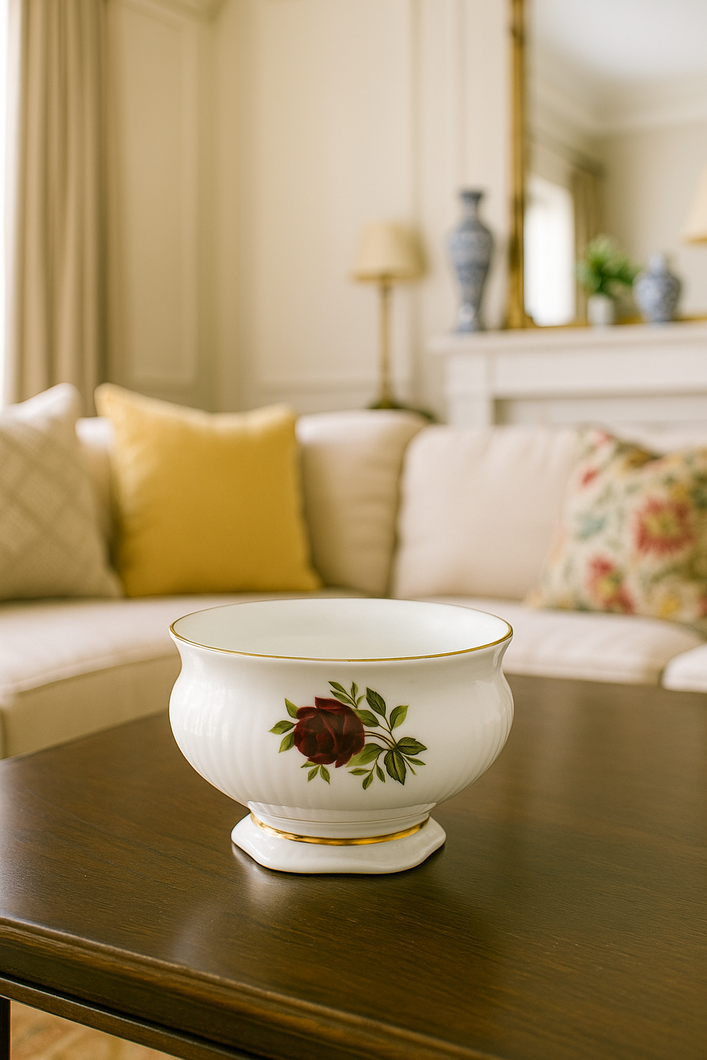 Vintage Elizabethan Fine Bone China Decorative Plate – Made in England – Gold