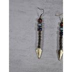 Vintage Arrow Dangle Earrings Red White Blue Boho Drop Jewelry