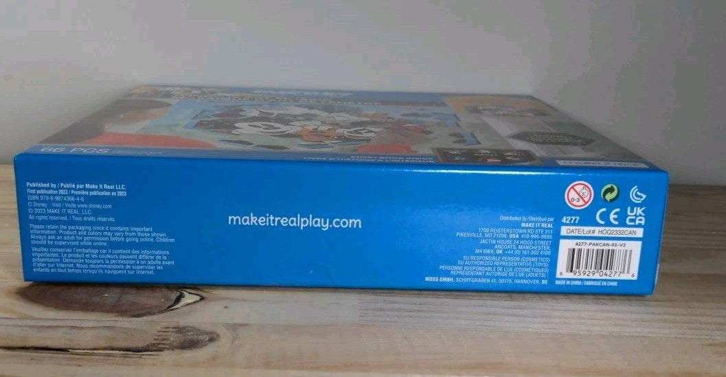 Disney Window Art Mosaic Mickey & Friends 66 pcs Reusable New In Box